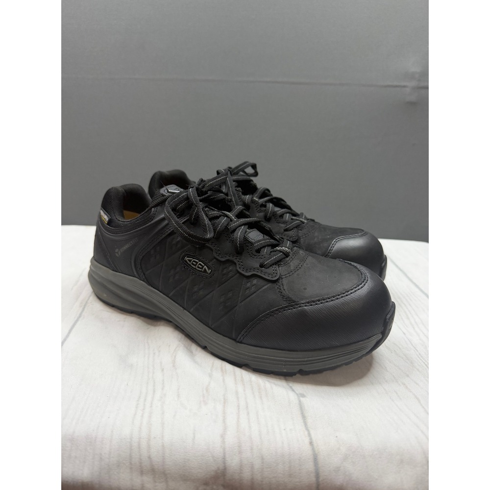 KEEN Utility Shoes Mens Black Soft Toe Electrical Hazard Slip Resistant 9.5D